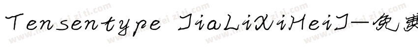 Tensentype JiaLiXiHeiJ字体转换